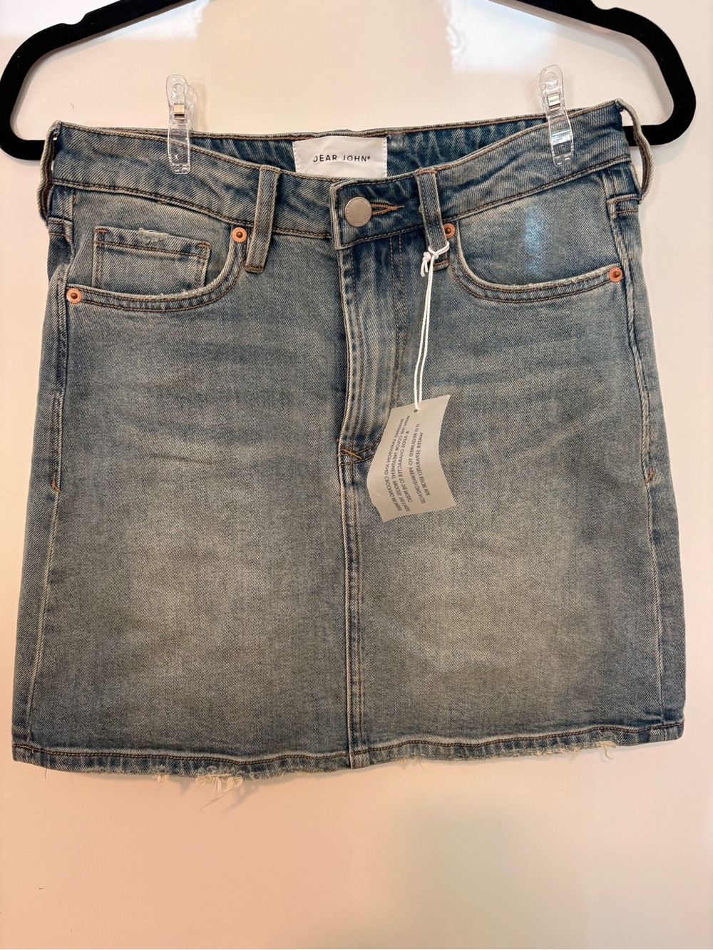Dear John Faded Blue Denim Mini Skirt